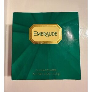Vtg New Old Stock Coty Emeraude Perfumed Dusting Body Powder 4 Oz